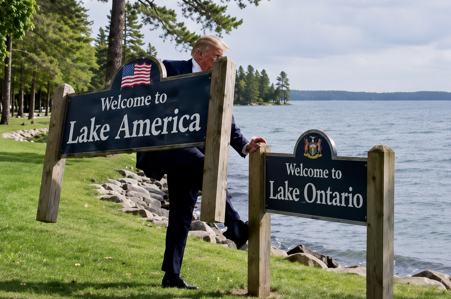 «Озеро Америка» і танець під YMCA: Трамп потролив Канаду новим ШІ-роликом