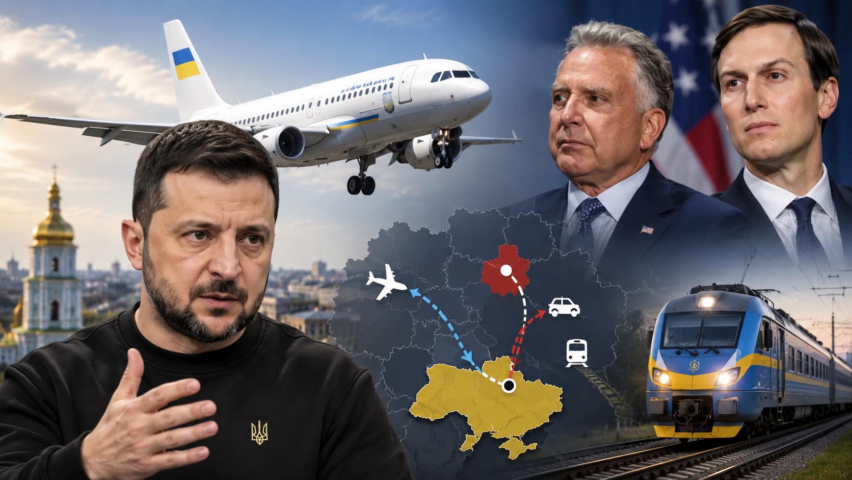 Через Гомель або президентським бортом: Зеленський розповів, як Віткофф і Кушнер могли потрапити до Києва