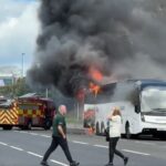 НП після дербі: загорівся автобус фанатів Селтіка
